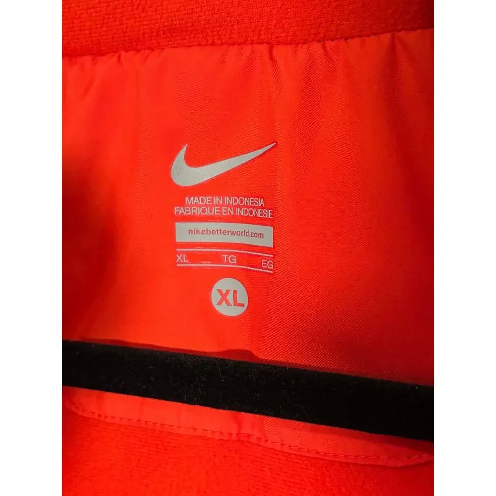 Nike Clemson Tigers Fleece Lined Puffer Vest XL Gray Orange Full Zip NCAA